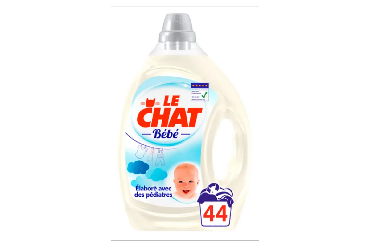 LE CHAT BEBE Lessive liquide élaboré avec des pédiatres 44 lavages